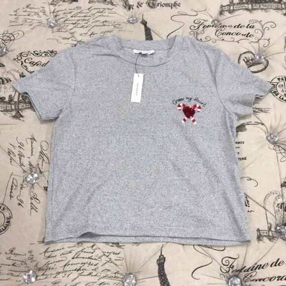 TOPSHOP Heart Print Pyjama Top - Picture 3 of 7